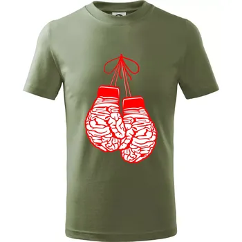 Brain Gloves - Tričko dětské bavlněné - 134 cm/8 let ( Khaki )