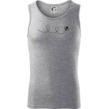 Dráha letu včely - smyčka - Tílko pánské Core - L ( Tmavě šedý melír )