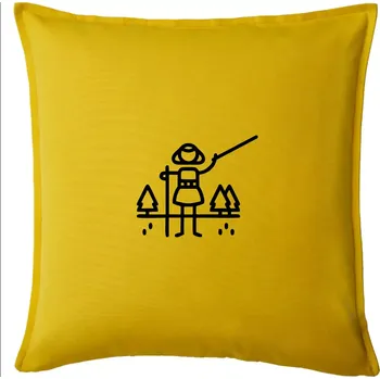 Polštář Nordic walking ikona - Polštář 50x50 - 50x50 - Pouze potah ( Žlutá )