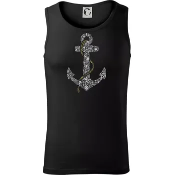 Kotva motivy moře - Tílko pánské Core - L ( Černá )