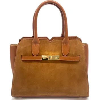 Kabelka broušená kůže 661 Itálie barva: hnědá-fango