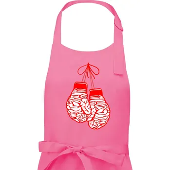 Kuchyňská zástěra Brain Gloves - Pánská zástěra na vaření - Univerzální velikost ( Růžová )