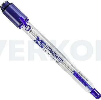 pH elektroda XS pro laboratorní aplikace, Typ: Standard DIN, Popis: Bez teplotního čidla, s fixním 1m kabelem s DIN konektorem