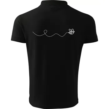 Pánská košile Dráha letu včely - vlnovka - Polokošile pánská Pique Polo 203 - 2XL ( Černá )