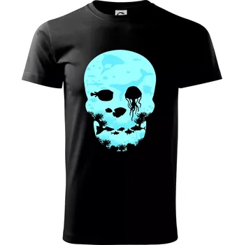Pánské tričko Dead Sea skull - Triko extra velké (5-8XL) - 8XL ( Černá )