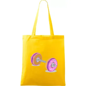Donut Barbell - Taška bavlněná - 42 x 38 cm ( Žlutá )