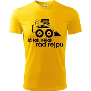 Chlapecké tričko Já tak nějak rád rejpu - smykový nakladač - Dětské triko sportovní (dresovina) - 146 cm/10 let ( Žlutá )