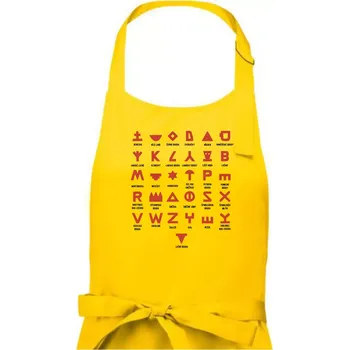 Kuchyňská zástěra Muttichovy značky - Krkonoše - Pánská zástěra na vaření - Univerzální velikost ( Žlutá )
