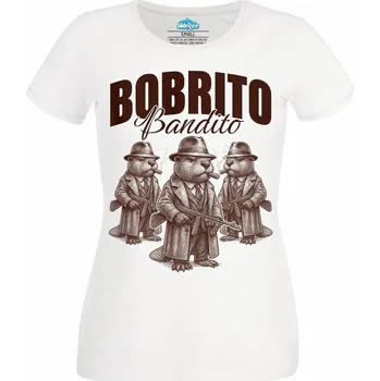 Dámské tričko Gangster Bobrito Bandito (Velikost: 4XL, Barva: Bílá)