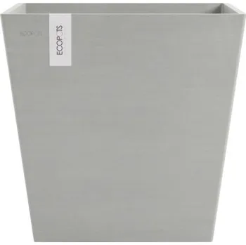 Květináč Květináč Ecopots Rotterdam plastový Ø 42,1 cm 43,6 x 43,6 x 44,4 cm šedý