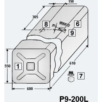 Palivová nádrž Nadrz paliva 200L L300