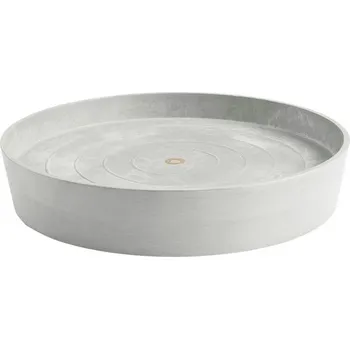 Květináč Miska pod květináč Ecopots s kolečky plastová Ø 41,6 cm V 9 cm šedobílá