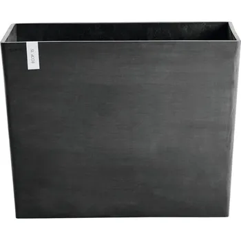 Květináč Výsadbový květináč Ecopots Paris s kolečky plastový 85 x 40 x 65 cm tmavě šedý