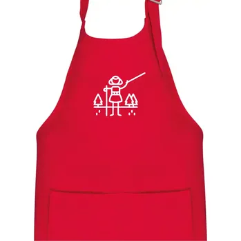 Kuchyňská zástěra Nordic walking ikona - Dětská zástěra na vaření - Univerzální velikost ( Červená )