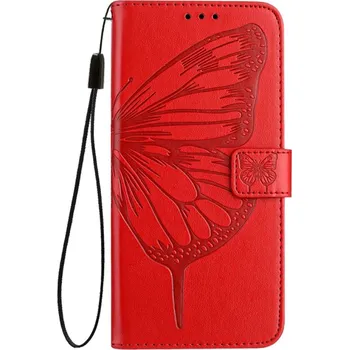 Pouzdro na tablet VSECHNONAMOBIL 91496 ART BUTTERFLY Peněženkový obal pro TCL 505 červený
