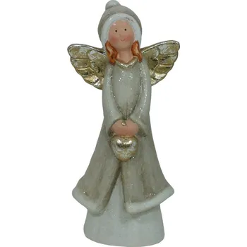 Vánoční dekorace Anděl v kabátku 26 cm 3130017