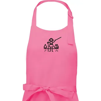 Kuchyňská zástěra Nordic walking ikona - Pánská zástěra na vaření - Univerzální velikost ( Růžová )