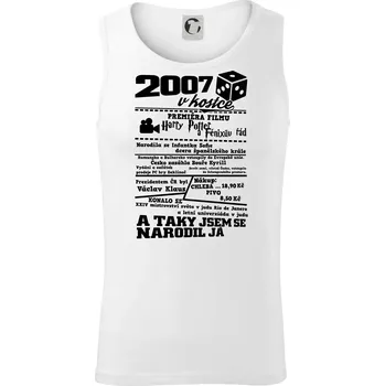 2007 v kostce - Tílko pánské Core - L ( Bílá )