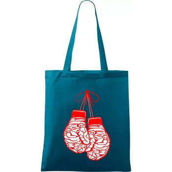 Brain Gloves - Taška bavlněná - 42 x 38 cm ( Petrolejová )