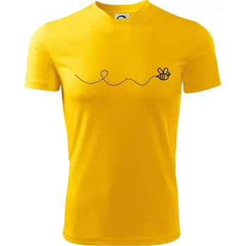 Chlapecké tričko Dráha letu včely - vlnovka - Dětské triko sportovní (dresovina) - 146 cm/10 let ( Žlutá )