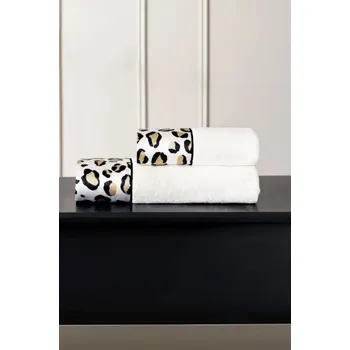 Dárková sada ručník a osuška CHEETAH, 2 ks - Bílá, Tivolyo Home