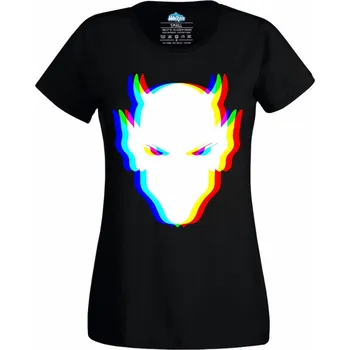 Dámské tričko Démon Glitch (Velikost: 4XL, Barva: Černá)