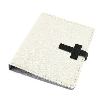 Diář Kožený diář A5 - kůže bílá vzorovaná