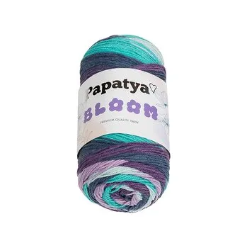 Galanterie Příze PAPATYA BLOOM - Fialová,Tmavě modrá,Tyrkysová - 100g / 335 m