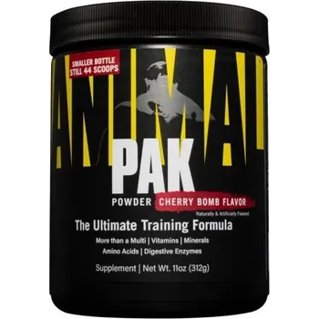 Fitness strava Animal Pak Powder - Universal Nutrition třešeň a bobule 312 g