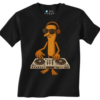 Chlapecké tričko Dětské tričko DJ Tung Tung Tung Sahur (Velikost: 5-6, Barva: Černá)