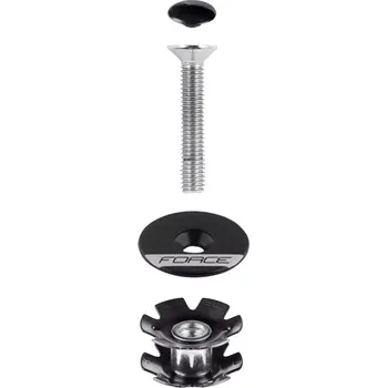 Hlavové složení ježek řízení FORCE AHEAD 1 1/8"Al černý plochý