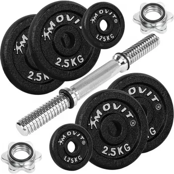 Jednoruční kovová fitness činka s proměnnou hmotností, 15 kg