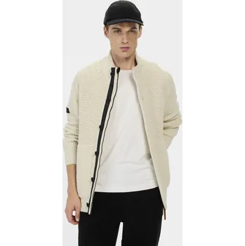 Pánský svetr SVETR CAMEL ACTIVE KNITTED JACKET CREME