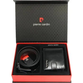 Dárková krabička Pierre Cardin – Dárková sada pro muže kožený opasek a peněženka