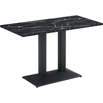 Konferenční stolek Tempo Kondela Rahola 2 (černý mramor + černá) (pro 4 osoby)