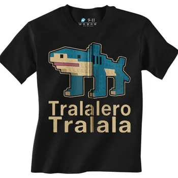 Chlapecké tričko Wolken.cz Lego Žralok Tralalero Tralala Černá 9-11