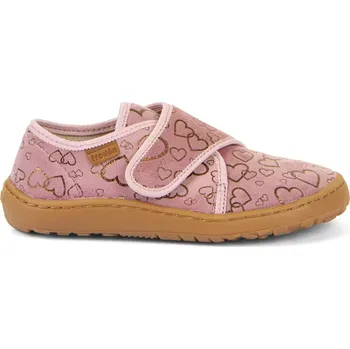 Dívčí obuv Froddo barefoot plátěné papučky pink/gold 27