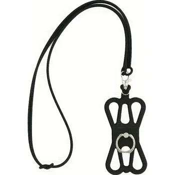 Silikonový držák na telefon s poutkem Barva:: Černá