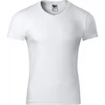 MALFINI SLIM FIT V-NECK 146 / Pánské triko s výstřihem "V" - bílá XL