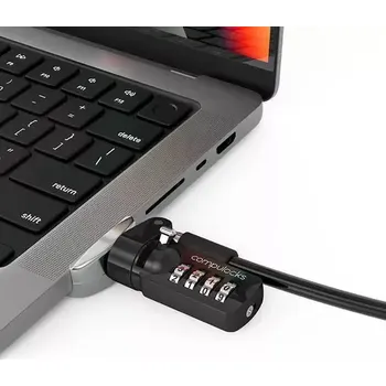 Notebook Compulocks Adaptér + kobinační zámek pro Apple Macbook Pro 14" stříbrná (MBPR14LDG01CL)