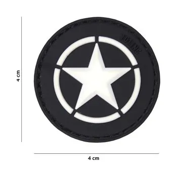 Nášivka Gumová nášivka 101 Inc USA Allied Star - černá