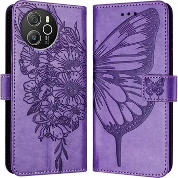 Pouzdro na tablet VSECHNONAMOBIL 81067 ART BUTTERFLY Peněženkový obal pro Blackview Shark 8 světle fialový