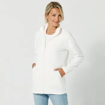 Dámská móda Fleecová mikina na zip režná 34/36