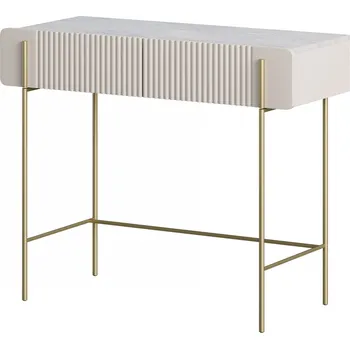 Toaletní stolek Toaletní stolek 100 Malmi - Meble Bogart Kašmír/Crema Bianca/Zlatá 100x85 cm