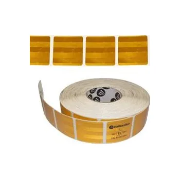 Páska obrysová reflexní žlutá 50mm - přerušovaná