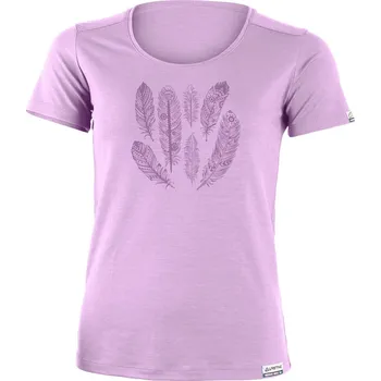 Dámské tričko AVA dámské merino triko s tiskem fialové - Fialová 4141 / XL / Fialová