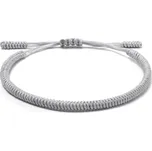 Tibetský náramek pro štěstí - SVĚTLE ŠEDÝ