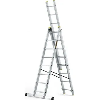 Žebřík žebřík 3x8 příček Al trojdílný