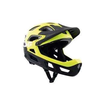 Cyklistická přilba Přilba TSG Seek Youth FR Graphic Design flow black-yellow, XXS/XS