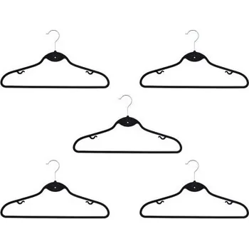 Věšák Věšáky na oblečení se vzorem ROXI černé 5 ks